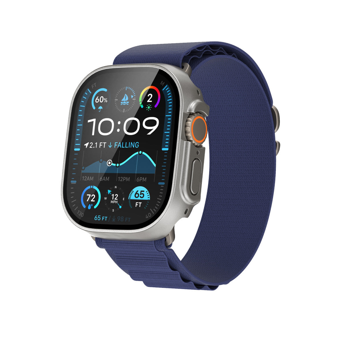 Keephone Apple Watch Ultra 49mm 360X Defense Camlı Kasa Ekran Koruyucu